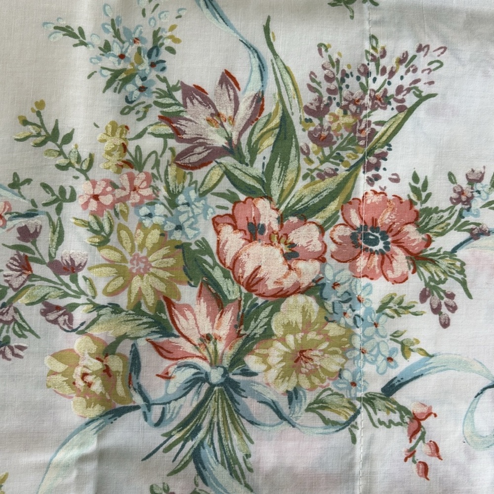 Vintage pillowcases pair of Pequot standard size floral pattern - Picture 4 of 4